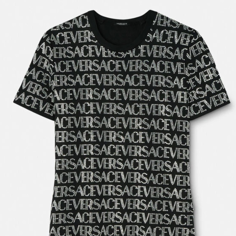 CRYSTAL. VERSACE ALLOVER T-SHIRT